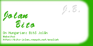 jolan bito business card